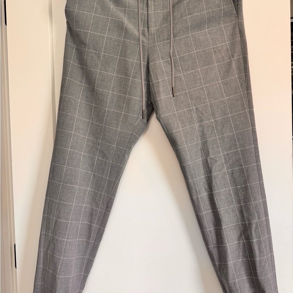 Apt. 9 Gray Windowpane Dress Jogger Pants